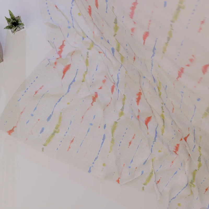 Ύφασμα Λινό 'Sinder' με Αφηρημένο Σχέδιο